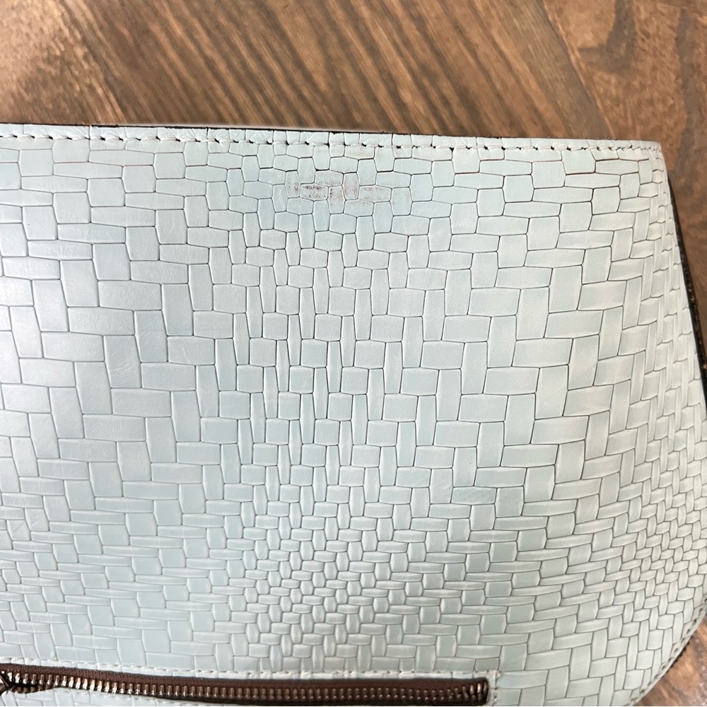 Patricia Nash Meldola Blue Leather Dome Satchel Purse Crossbody - Picture 11 of 11